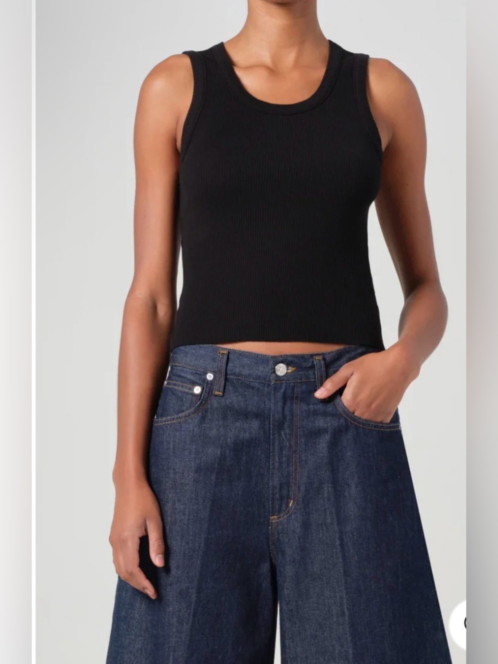 Agolde Shrunken Poppy Tank black size M NWT